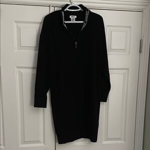 DKNY Black Long Sleeve Sweater Dress Size M